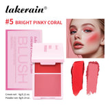 Lakerain Blush Cream Long Lasting High Pigmented Natural Pink Smooth Texture 2 IN 1 Cream & Powder Blusher Korean Makeup