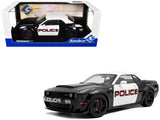 2023 Dodge Challenger Demon Police Black and White 1/18 Diecast Model Car by Solido