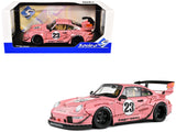 2020 RWB Bodykit #23 Pink Pig Pink with Graphics 1/18 Diecast Model Car by Solido