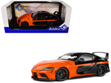 2024 Toyota GR Supra StreetFighter Orange and Black 1/18 Diecast Model Car by Solido