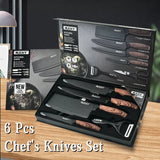 MDHAND Kitchen Knife Set Stainless Steel Knife, 6-Piece Kitchen Tool Set, Fruit Knife, Essential Cooking Tools for Restaurants