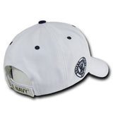 White Military Caps, Navy, Wht
