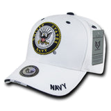 White Military Caps, Navy, Wht