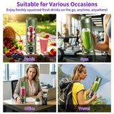 450ml Portable Juicer Blender Cup 12 Stainless Steel Blades 3 Speed Modes USB Charging Digital Screen Travel Smoothie Maker Rechargeable Mini Fruit Juice Mixer Easy To Clean For Sports Office Camping