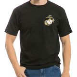 Basic Military T'S, Marines, Black, M