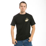 Basic Military T'S, Marines, Black, Xl