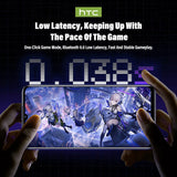 Wireless Headphones Bluetooth HTC NE70 Earphones Microphones Earbuds AI Translator 30Hours of Battery Life Full HD LCD Display