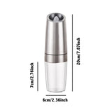 1pc/2pcs, Gravity Electric Salt And Pepper Grinder - Salt & Pepper Mill Sets With LED Light, One Hand Automatic Operation, Adjus