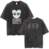 Radiohead Rock Band Washed Cotton T-Shirt – Retro Alternative Rock Graphic Tee, Vintage Distressed Heavyweight Style Unisex Concert Top