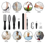 Stainless Steel Pedicure Tool Kit Foot File Dead Skin And Callus Removal Trimming Supplies For Household Personal Foot Care Daily Maintenance