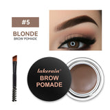 6 Colors Waterproof Eyebrow Tint with Brush Long-Wearing Full-Pigment Smudge-Proof Eyebrow Pomade Natural Wild Brows Makeup