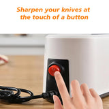 5 in 1 Electric Knife Sharpener Fast 5 Second Grinding Kitchen Automatic Knife Sharpening Machine with Rough & Fine Grinding Wheel for Chef Knives Fruit Cleaver Scissors USB Powered