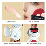 Dewy Glow Cream Cushion Foundation Hydrating 24H Long Lasting Moisturizer Natural Light Coverage Radiant Skin Finish Daily Portable Face Makeup Cosmetic