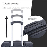 Travelhouse Luggage Set 4-Piece ABS Suitcase With Spinner Wheels, 24 Inch and 28 Inch with TSA Lock, 16, 20 Inch Carry On Luggage