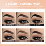 6 Colors Waterproof Eyebrow Tint with Brush Long-Wearing Full-Pigment Smudge-Proof Eyebrow Pomade Natural Wild Brows Makeup