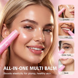 PDRN Pink Collagen Volumer Multi Balm Deep Hydration Plump Smooth Radiant Multi Collagen Stick for Cheeks Eyes Lips Neck Skincare