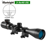 3-9x40 Hunting Scope Red or Green Illuminated Optical Sight with Mounts Mil Dot Crosshair Tactical Air hunting