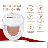 Dewy Glow Cream Cushion Foundation Hydrating 24H Long Lasting Moisturizer Natural Light Coverage Radiant Skin Finish Daily Portable Face Makeup Cosmetic