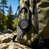 Outdoor Sporty Retractable Key Chain Tool - Heavy Duty Steel Wire Rope, Sturdy Carabiner Buckle & Spring Key Ring