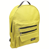 Economy backpack Mustard/black zippers, 2 zipper pockets