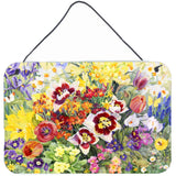 Caroline'S Treasures Spring Floral By Anne Searle Wall Or Door Hanging Prints Sase0954Ds812, 8Hx12W, Multicolor