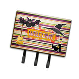 Caroline'S Treasures Sb3010Th68 Witch Costume And Broom On Stripes Halloween Leash Or Key Holder, Large, Multicolor