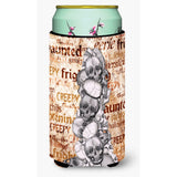 Creepy, Haunted And Frightful With Skulls Halloween Tall Boy Beverage Insulator Beverage Insulator Hugger