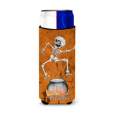 Skeleton Jumping From Witches Caldron Halloween Ultra Beverage Insulators For Slim Cans Sb3013Muk