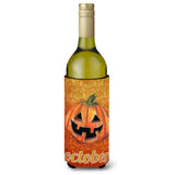 October Pumpkin Halloween Wine Bottle Beverage Insulator Beverage Insulator Hugger
