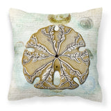 Caroline'S Treasures Sb3026Pw1414 Sand Dollar Canvas Fabric Decorative Pillow, Large, Multicolor