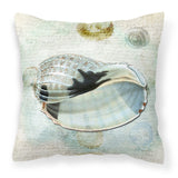 Caroline'S Treasures Sb3028Pw1414 Shells Canvas Fabric Decorative Pillow, Large, Multicolor