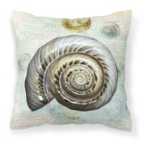 Caroline'S Treasures Sb3033Pw1414 Shells Canvas Fabric Decorative Pillow, Large, Multicolor