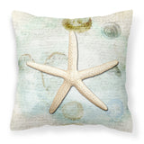 Caroline'S Treasures Sb3036Pw1414 Starfish Canvas Fabric Decorative Pillow, Large, Multicolor