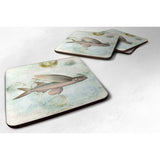 Caroline'S Treasures Sb3042Fc Fish Foam Coasters (Set Of 4), 3.5 H X 3.5 W, Multicolor