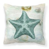 Caroline'S Treasures Sb3043Pw1414 Starfish Canvas Fabric Decorative Pillow, Large, Multicolor