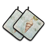 Caroline'S Treasures Shells Pair Of Pot Holders Sb3049Pthd, 7.5Hx7.5W, Multicolor