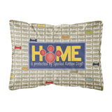 Caroline'S Treasures Home Is Protected By Spoiled Rotten Dogs Fabric Decorative Pillow, Large, Multicolor
