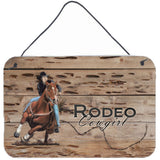 Caroline'S Treasures Rodeo Cowgirl Barrel Racer Wall Or Door Hanging Prints, 8 X 12