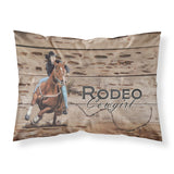 Caroline'S Treasures Sb3055Pillowcase Rodeo Cowgirl Barrel Racer Moisture Wicking Fabric Standard Pillowcase, Large, Multicolo