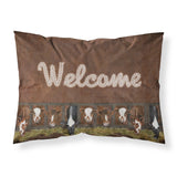 Caroline'S Treasures Sb3058Pillowcase Welcome Mat With Cows Moisture Wicking Fabric Standard Pillowcase, Large, Multicolor