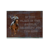 Caroline'S Treasures Sb3061Plmt Roper Horse If You Climb In The Saddle Be Ready For The Ride Fabric Placemat, Multicolor