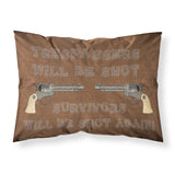 Caroline'S Treasures Sb3063Pillowcase Trespassers Will Be Shot Moisture Wicking Fabric Standard Pillowcase, Large, Multicolor,
