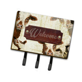 Caroline'S Treasures Sb3065Th68 Welcome Cow Leash Or Key Holder, Large, Multicolor