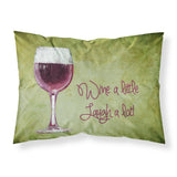 Caroline'S Treasures Sb3067Pillowcase Wine A Little Laugh A Lot Moisture Wicking Fabric Standard Pillowcase, Large, Multicolor