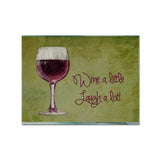 Caroline'S Treasures Sb3067Plmt Wine A Little Laugh A Lot Fabric Placemat, Multicolor