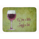 Caroline'S Treasures Wine A Little Laugh A Lot Floor Mat, 19 X 27, Multicolor