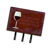 Caroline'S Treasures Sb3068Th68 The Best Wines Are The Ones We Drink With Friends Leash Or Key Holder, Large, Multicolor