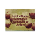 Caroline'S Treasures Sb3069Plmt I Cook With Wine Fabric Placemat, Multicolor