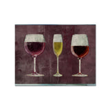 Caroline'S Treasures Sb3073Plmt Three Glasses Of Wine Purple Fabric Placemat, Multicolor