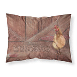 Caroline'S Treasures Sb3075Pillowcase Welcome Chicken Moisture Wicking Fabric Standard Pillowcase, Large, Multicolor